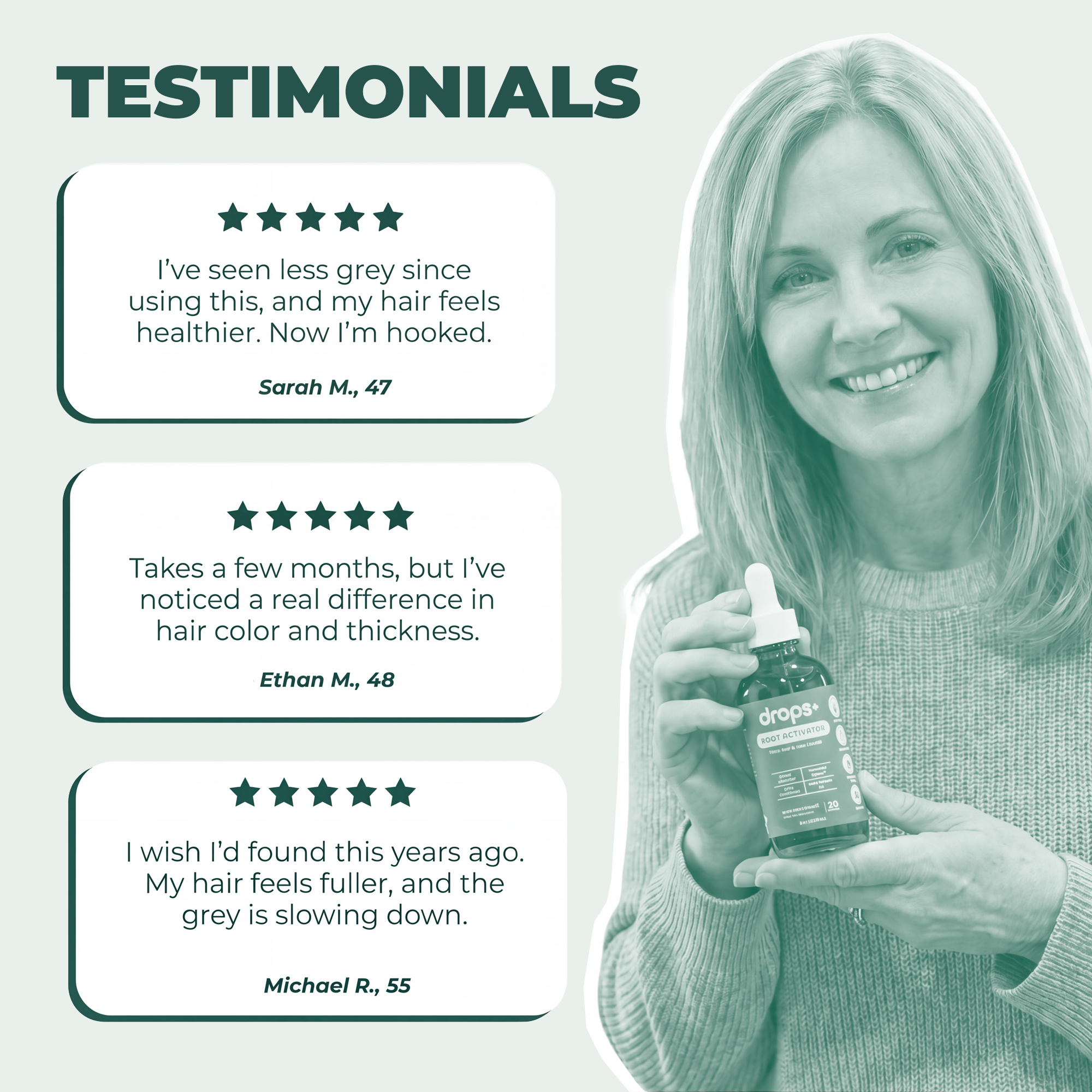 Gray Hair Reversal Drops | Restore Natural Hair Color | Root Activator